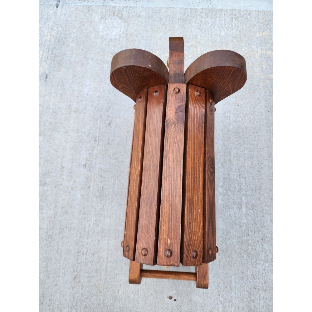 Mid-Century Modern Wooden Rocking Elephant Handmade Child Rocking Toy Home Decor - Picture 10 of 10